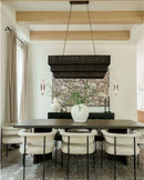 Palecek Everly Rectangular Linear Chandelier, Espresso