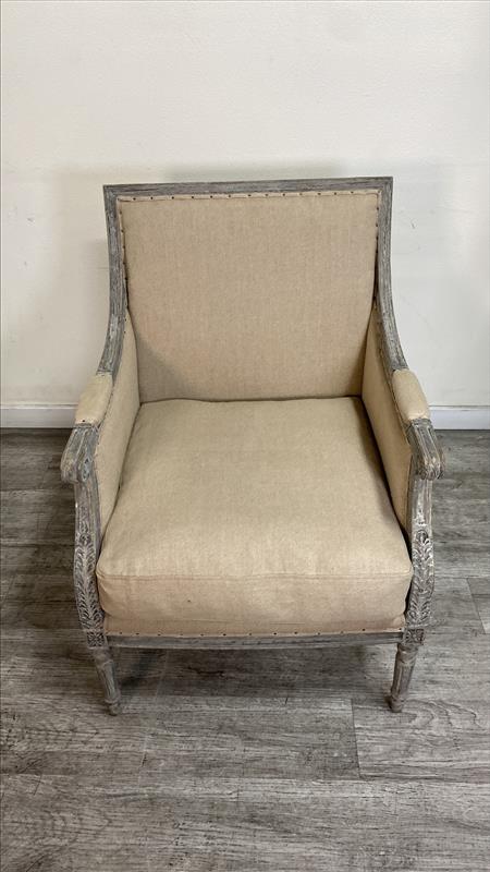 French Country Charm Upholstered Armchair