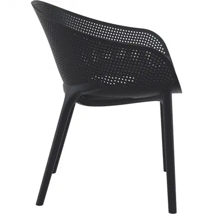 Sky Pro Siyah Outdoor Stacking Arm Chair Set of 2