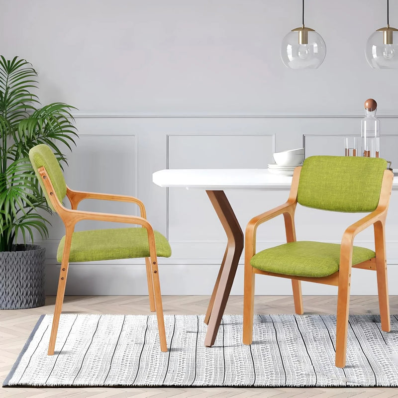 CLATINA Wooden Dining Chairs Set of 2