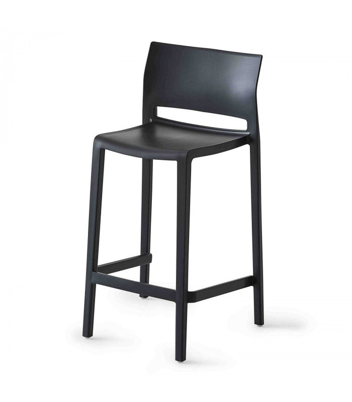 Gaber Bakhita High Stool with footrest by Eurolinea