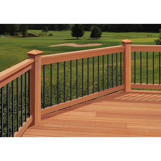 Deckorators 3/4-in x 32-in Black Aluminum Round Deck Baluster (10-Pack) - Set of 5