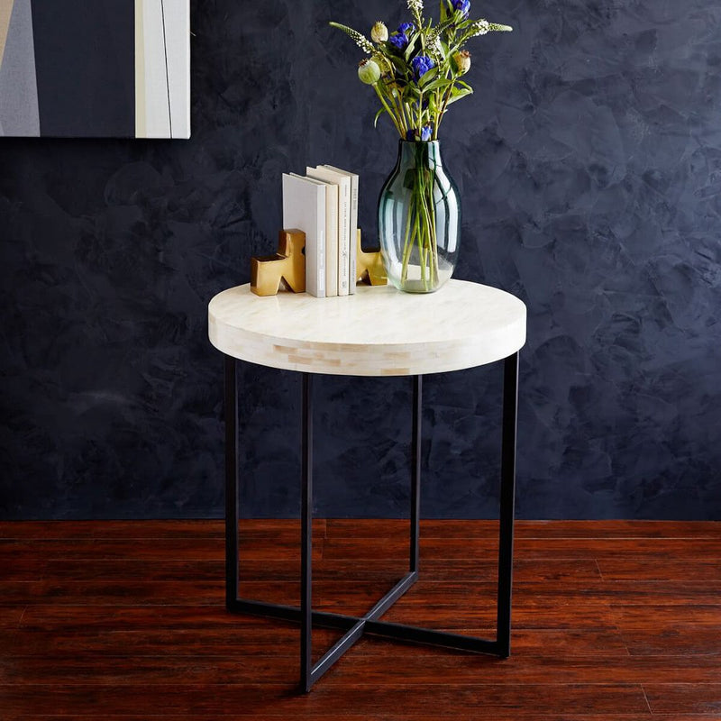 WE Bone Side Table, Ivory