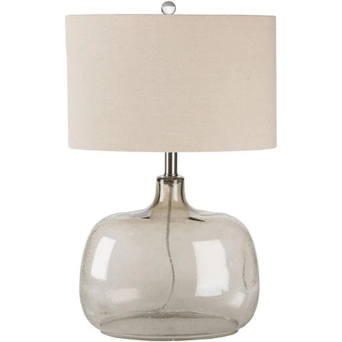 Surya Bentley 24.5-in Gray 3-Way Table Lamp with Linen Shade