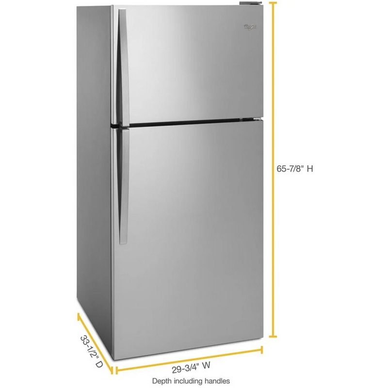 Whirlpool 18.2-cu ft Standard-Depth 30" Wide Top-Freezer Refrigerator