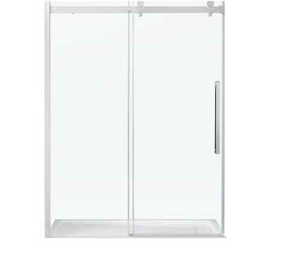 OVE Decors Bel Soft-Close Polished Chrome 58-in to 60-in x 78.75-in Frameless Sliding Soft Close Shower Door