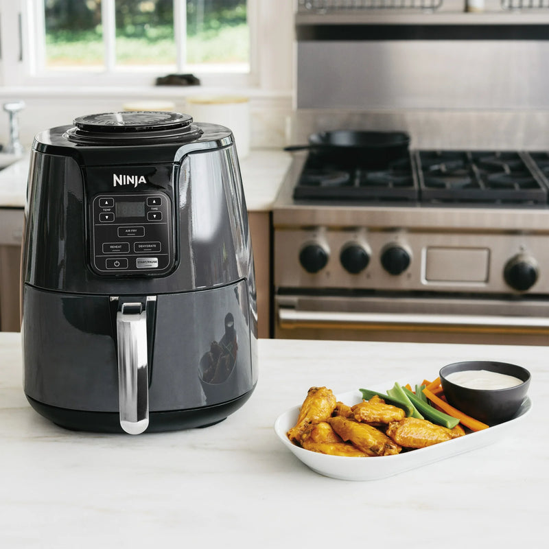 Ninja 4 Qt Air Fryer, Nonstick Basket with Crisper Plate, 1550 Watts, Black