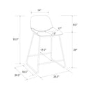 Better Homes & Gardens Farley Scoop Counter Stool, Set of 2