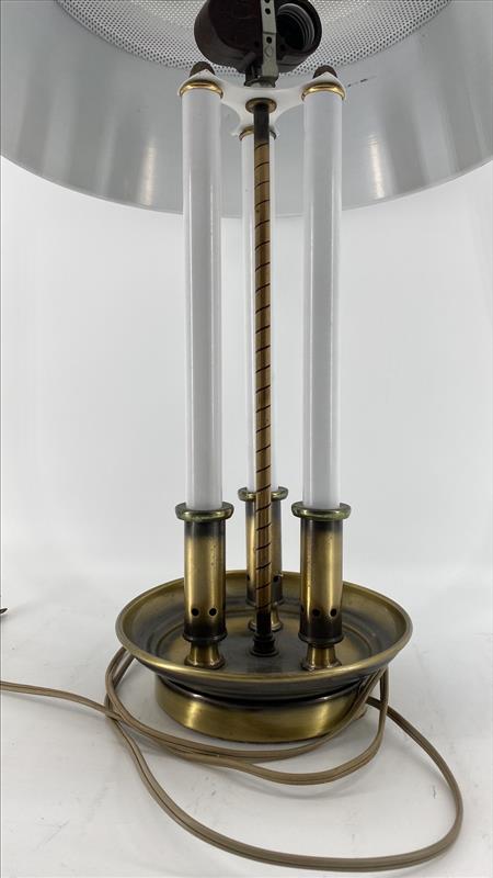 Vintage Glass Column Lamp with Stardust Shade