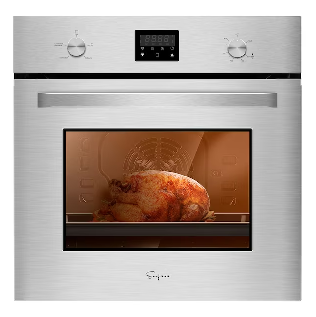Empava 24-in Convection Single Gas Wall Oven - Stainless Steel