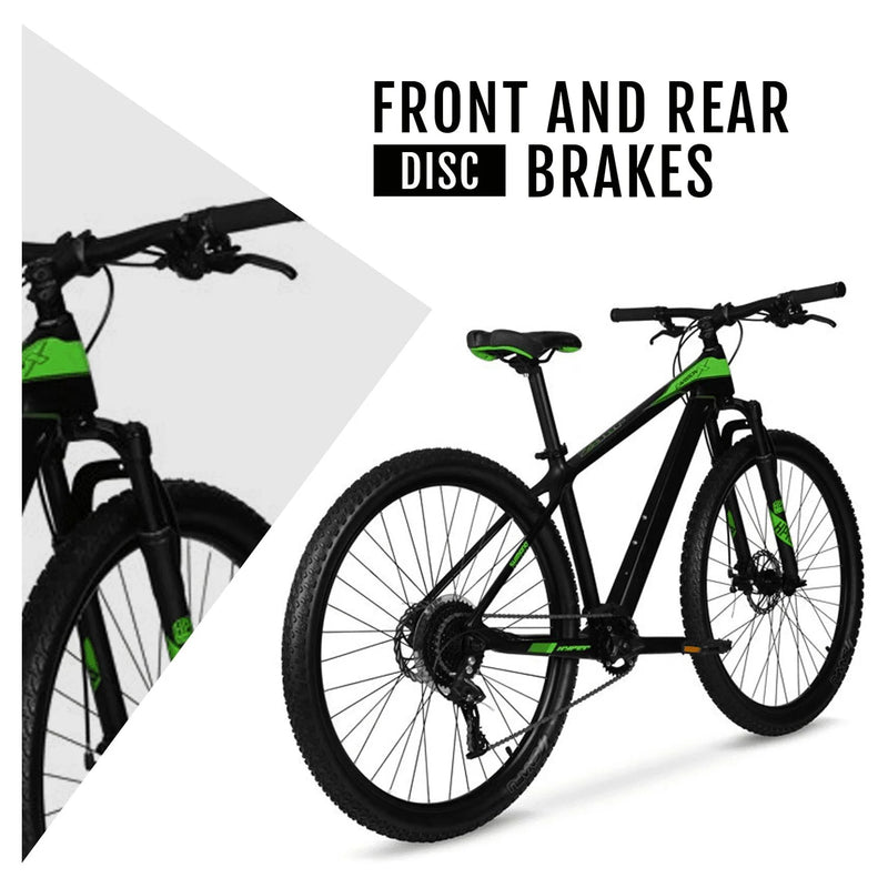 29" Hyper Carbon Fiber Mountain Bike, Black/Green