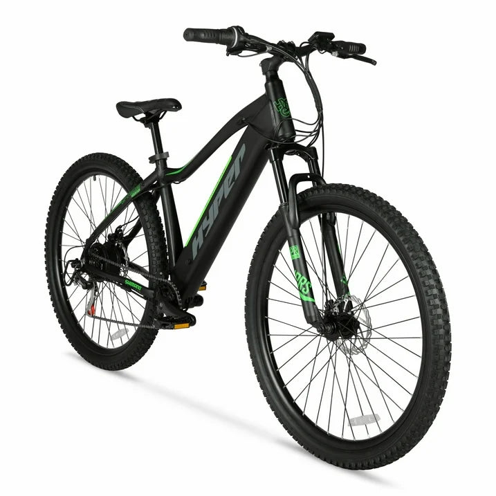 29" Hyper Bicycles 36V Class 2 Electric Mountain Bike for Adults, 350W E-Bike Motor, Black