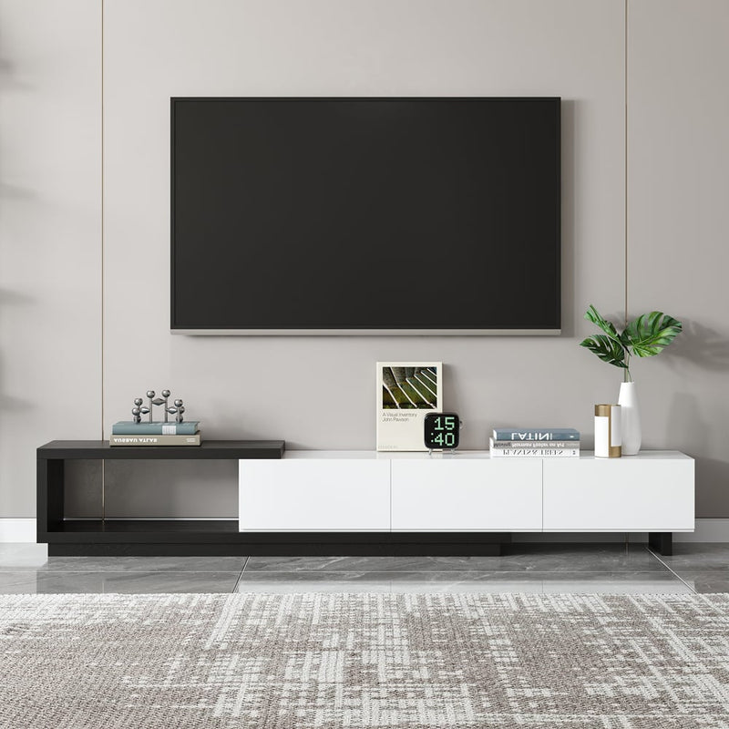Homary Quoint Extendable TV Stand with 3 Drawers