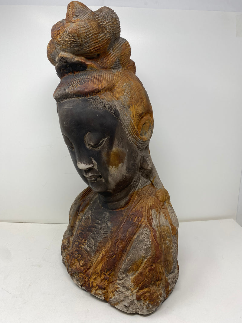 Timeless Terracotta Bust of an Ethereal Figure