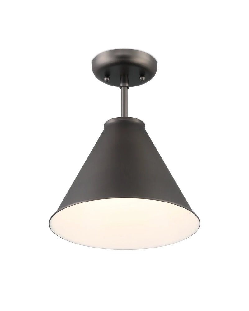 Currey & Company Lincoln Tapered Metal Semi-Flush Mount Ceiling Light