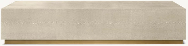 RH 67" Graydon Shargreen Plinth Coffee Table