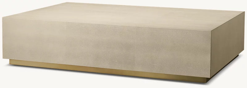 RH 67" Graydon Shargreen Plinth Coffee Table