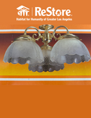 "Elegant Illumination" Four-Bulb Brass Chandelier