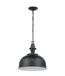Progress Lighting Impress Black Industrial Dome Led; Hanging Pendant Light