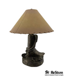 Vintage Cowboy Boot and G Belt and Poker Chips Table Lamps