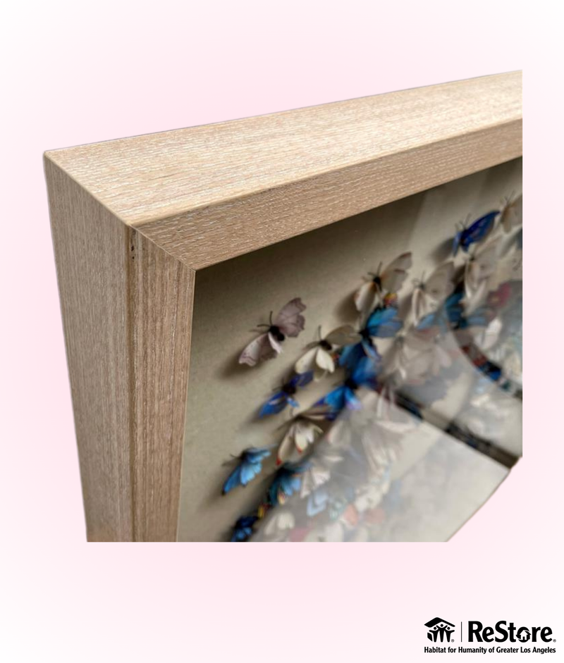 3D Butterfly Mandala 39.5" x 39.5" Framed Wall Art