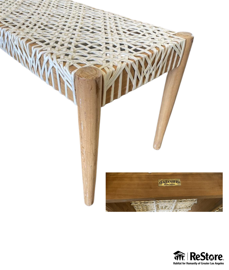 Safavieh Bandelier Leather Weave Bench