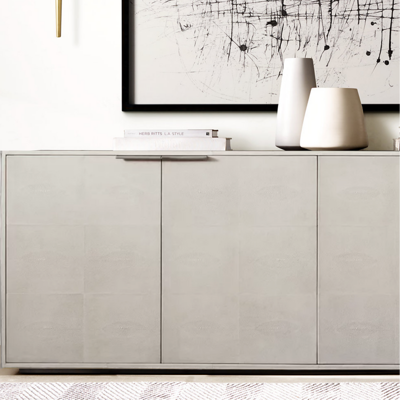 RH 84" Saunderson Shagreen 4-Door Sideboard