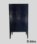 Fendi Casa “Royal” Black Crocodile-Embossed Cabinet