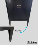 Fendi Casa “Royal” Black Crocodile-Embossed Cabinet