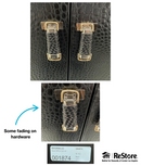 Fendi Casa “Royal” Black Crocodile-Embossed Cabinet