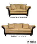 Sigla Furniture 96" Camelback Sofa & 74"Loveseat Set