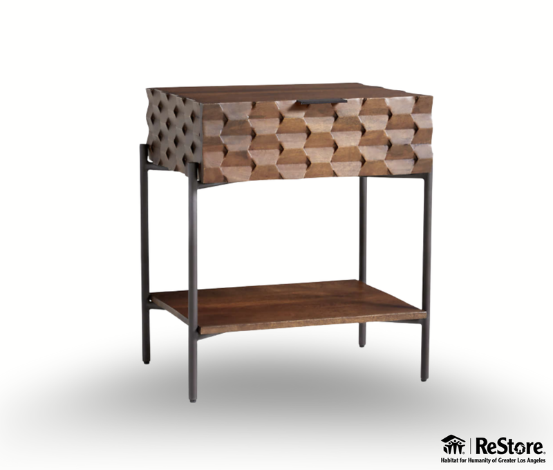 Four Hands Raffael Carved Wood Nightstand