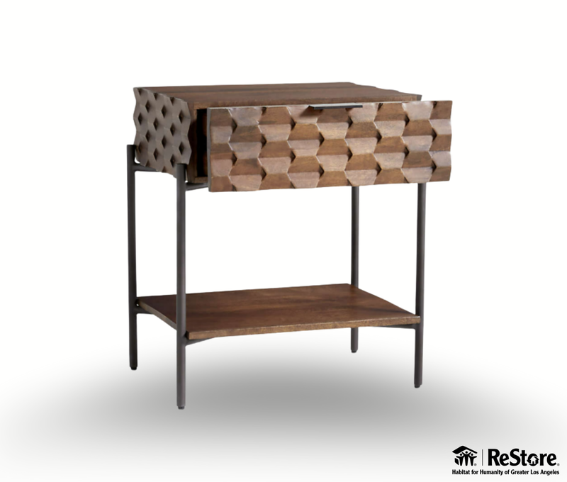 Four Hands Raffael Carved Wood Nightstand