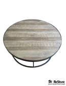 Four Hands Bartlett Round Metal and Reclaimed Coffee Table