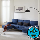 Modern Blue U Shaped Sectional Sofa