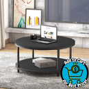 36" Rustic Round Coffee Table