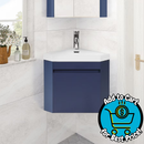 WONLINE 22" Dark Bule Undermount Single Sink Floating Bathroom Vanity