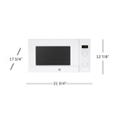 GE 1.6-cu ft 1150-Watt Countertop Microwave -White