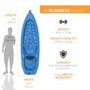 Lifetime Blue Calypso Kayak w/ Backrest and Paddle