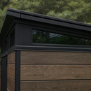 Keter Signature Collection 11x7 Modern Outdoor Storage Shed Walnut