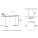 Keter Signature Collection 11x7 Modern Outdoor Storage Shed Walnut