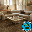 Lulu and Georgia Mars Travertine Coffee Table