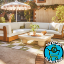 Lulu and Georgia Clouded Square Coffee Table by Sarah Sherman Samuel