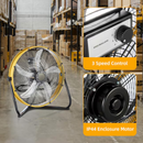 Maxcuum 20-in High Velocity Indoor Industrial Fan, in Yellow