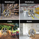 Maxcuum 20-in High Velocity Indoor Industrial Fan, in Yellow