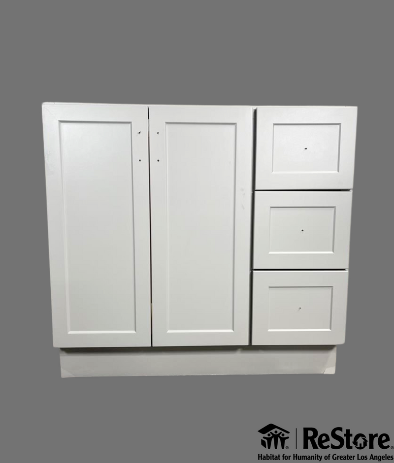 Style Selections Davies 36-in Gray Single Sink Bathroom Vanity  (NO TOP)