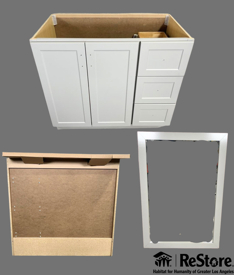 Style Selections Davies 36-in Gray Single Sink Bathroom Vanity  (NO TOP)