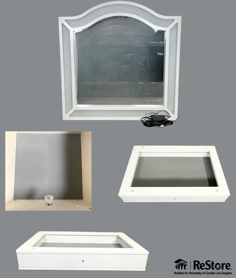 Furniture of America Tracie Luminous White Vanity Set