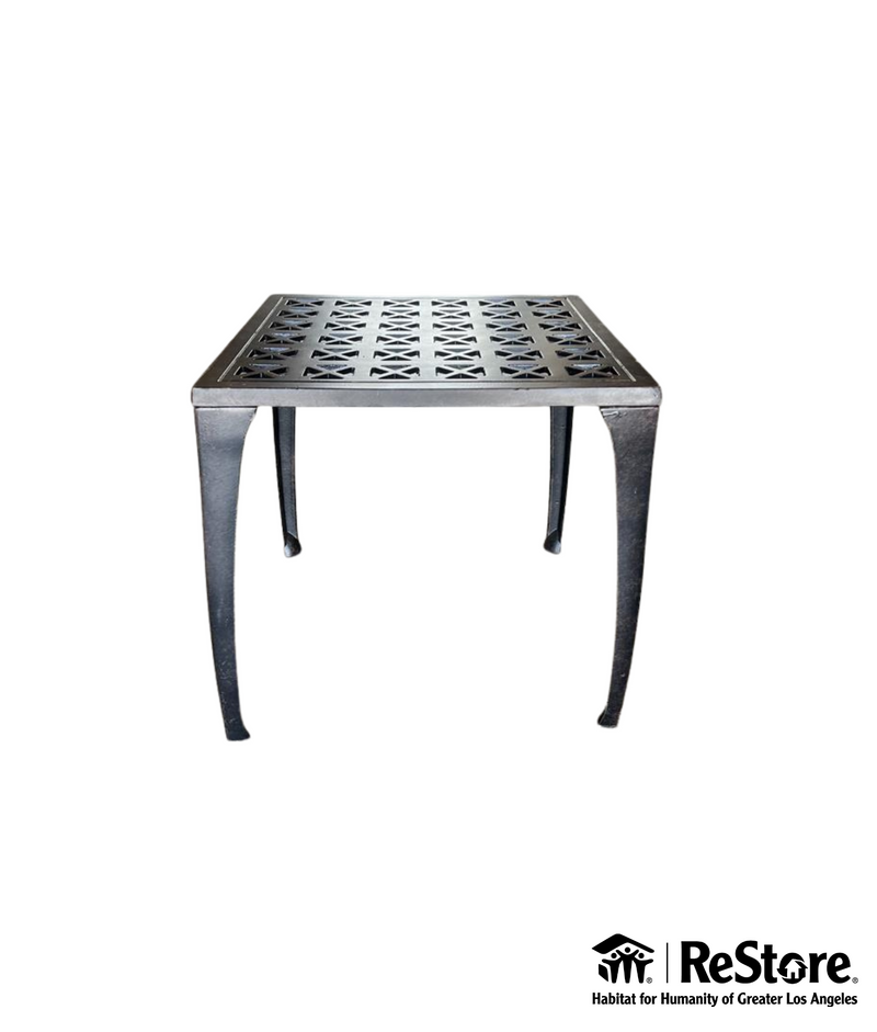 Kata Outdoor Square Cast Aluminum Side Table, Bronze