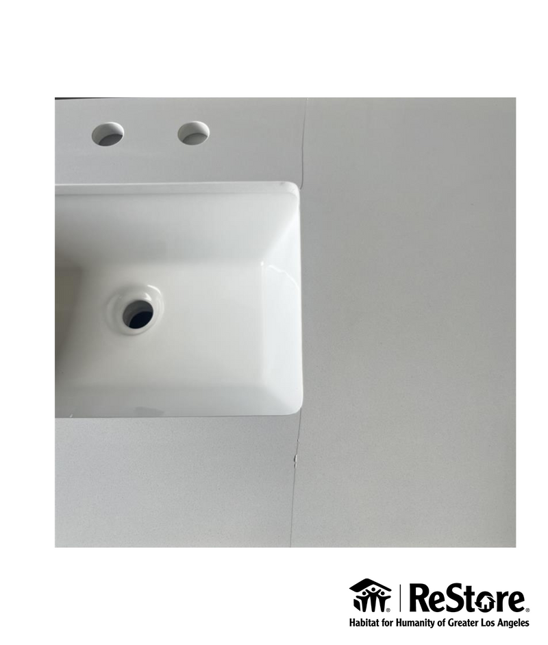 allen + roth Alcova 48-in Gray Undermount Single Sink Bathroom Vanity with White Engineered Stone Top